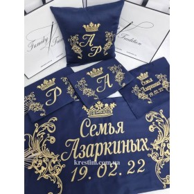 Постельное бельё из сатина "Золотая свадьба"